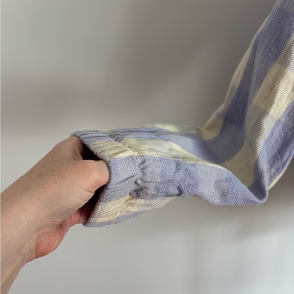 Maeve by Anthropologie Shacket Purple White Plaid Buttons S - Picture 3 of 6